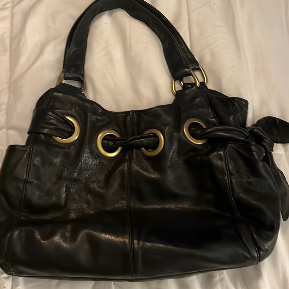 Loons black leather purse